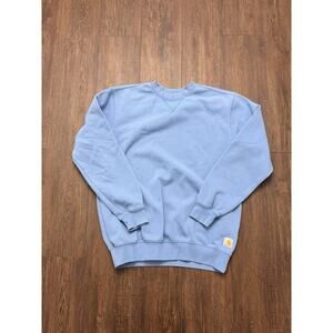 Carhartt Loose Fit Midweight Crewneck Sweatshirt Mens L Baby Blue Workwear